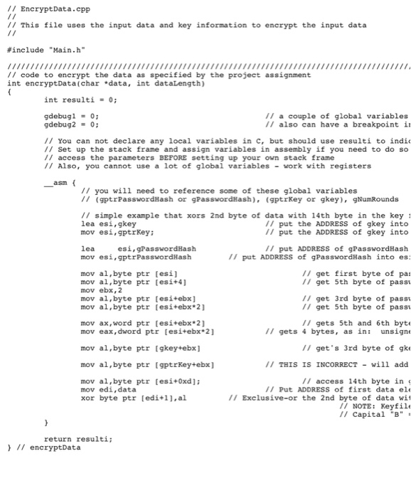  C++ code what I need is decryption(must loop through the encrypted
