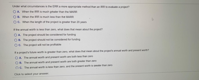 Under what circumstances is the ERR a more appropriate method than