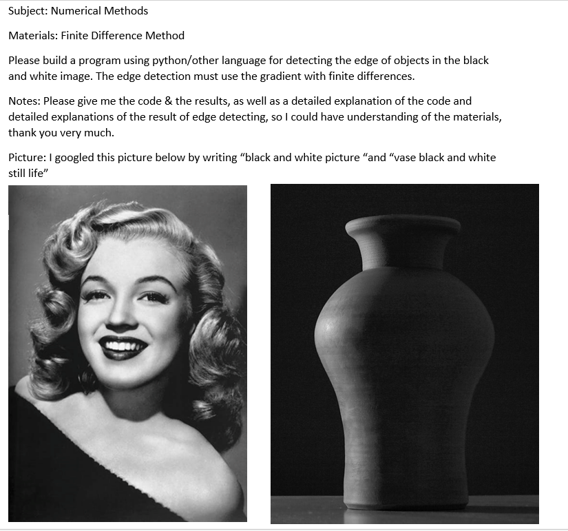  Subject: Numerical Methods Materials: Finite Difference Method Please build a program