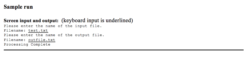 along with a main program that will read student information from a