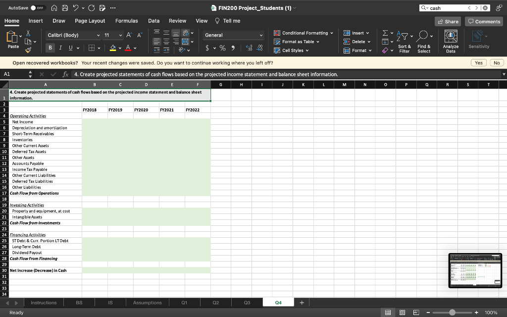 E F G HI J K FIN200 Spring 2022 Project Due Date: