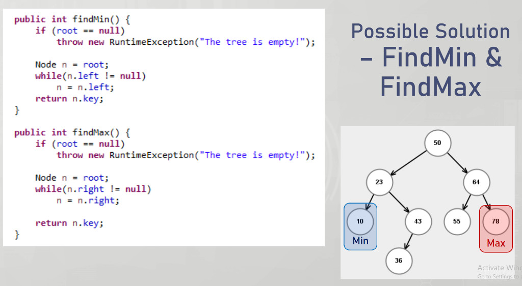 n; public boolean find2(int k) { Node c = root; while (c