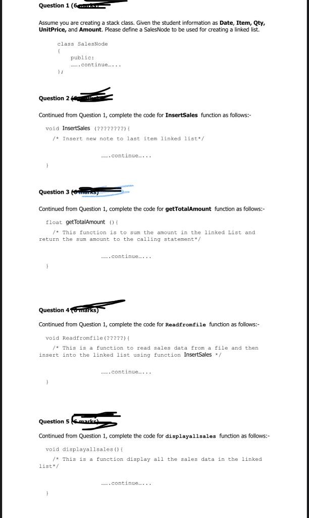  Question 1 (CI Assume you are creating a stack class. Given