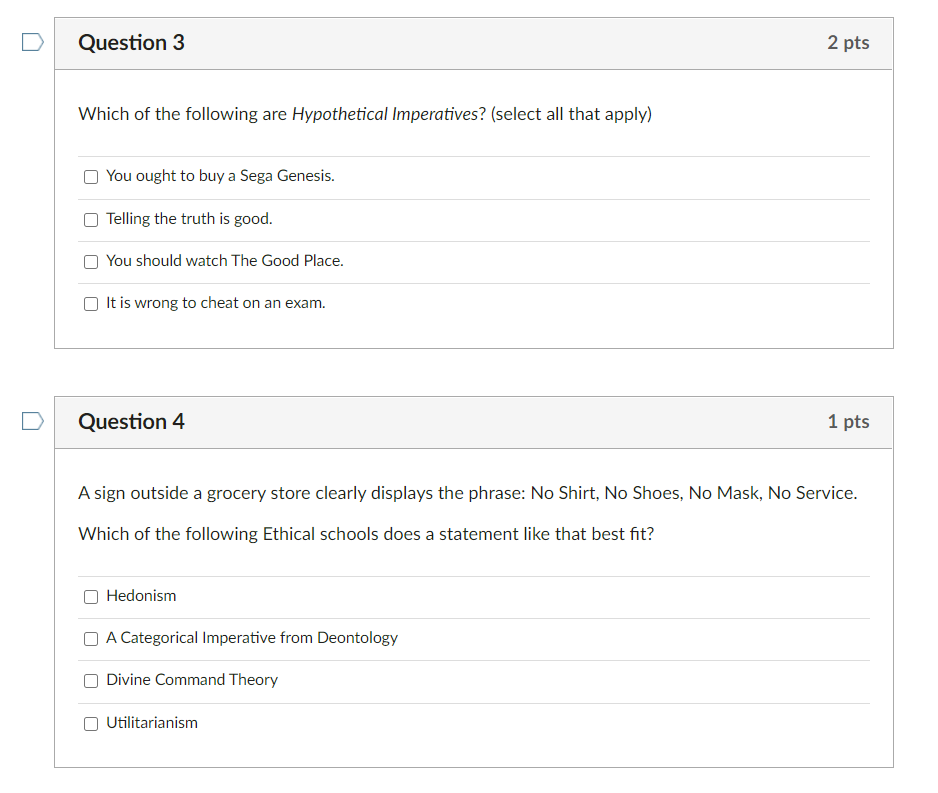 please answer correctly with explanation Question 3 2 pts Which of the