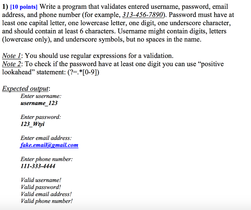 Complete this in Java. Thanks 1) [10 points] Write a program that