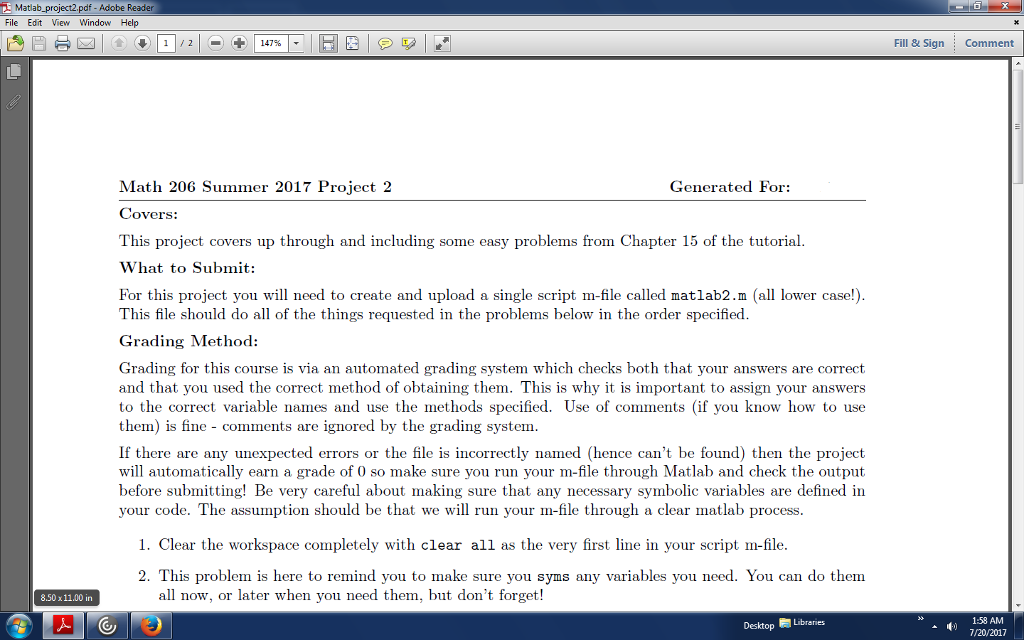 THIS NEEDS TO BE ANSWERED IN MATLAB CODING ONLY! See problems under
