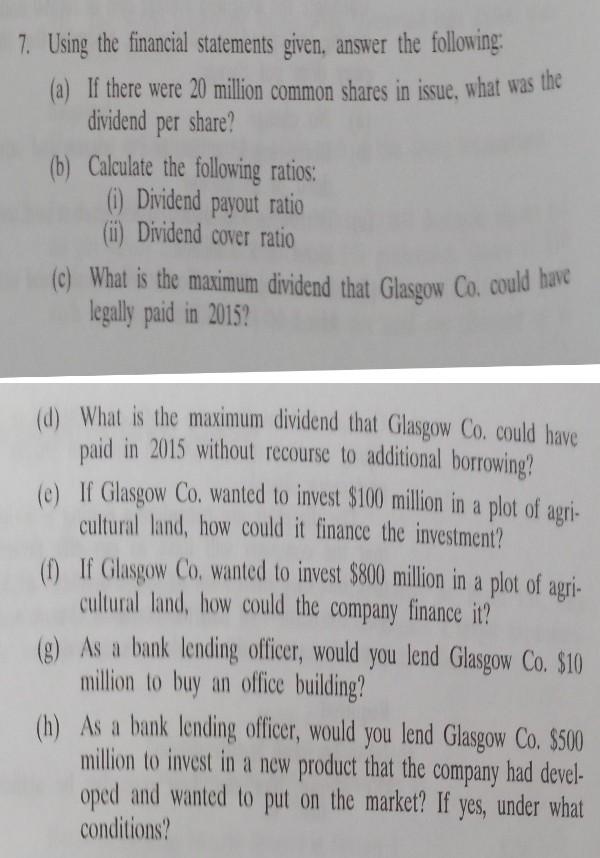 Old MathJax webview Old MathJax webview 7. Using the financial statements given,