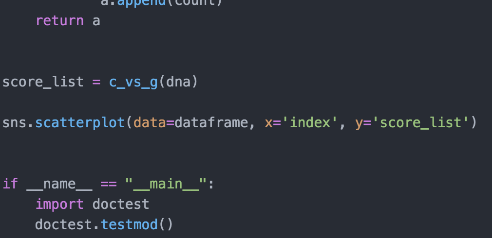for scatterplot. I already have a script that reads a fasta file
