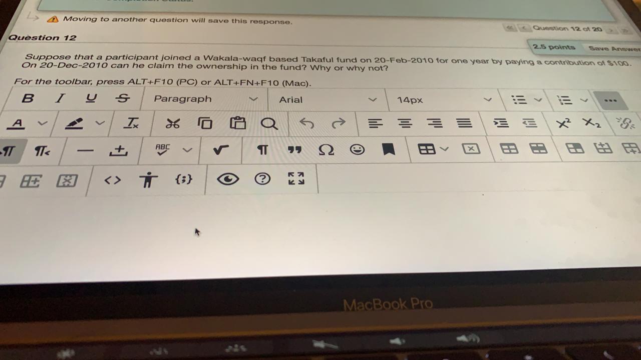  A Moving to another question will save this response. Question 12