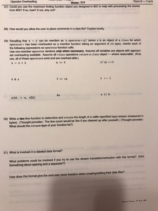 26) Code a function object class which can scale data to a