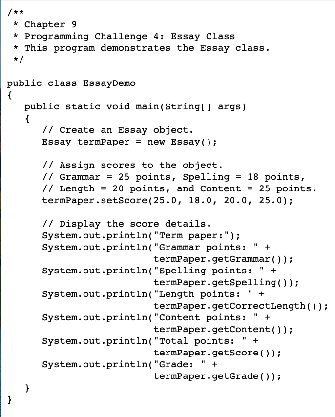 points: 18.0 Length points: 20.0 Content points: 25.0 Total points: 88.0 Grade: