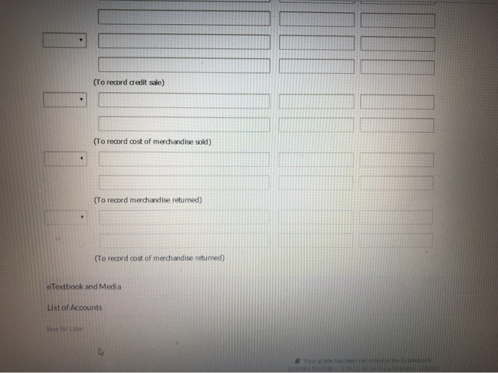 consisted of books purchased for $1.600. During June, the following merchandising transactions