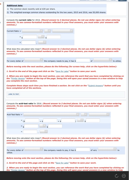 of Kamla Corporation 2016 Kamla Corporation Comparative Income Statement For the Years