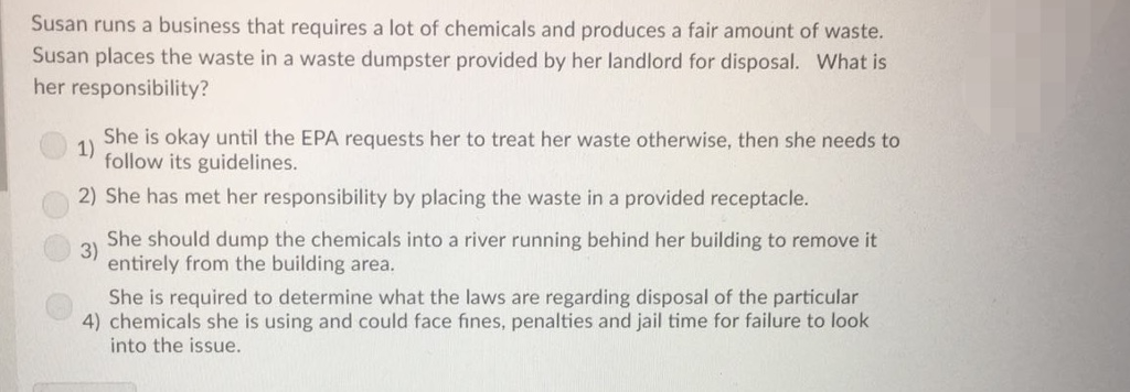 Please help me to solve the question~ Susan runs a business that