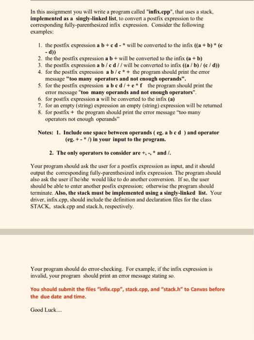 i need help with this program in c++ In this assignment you