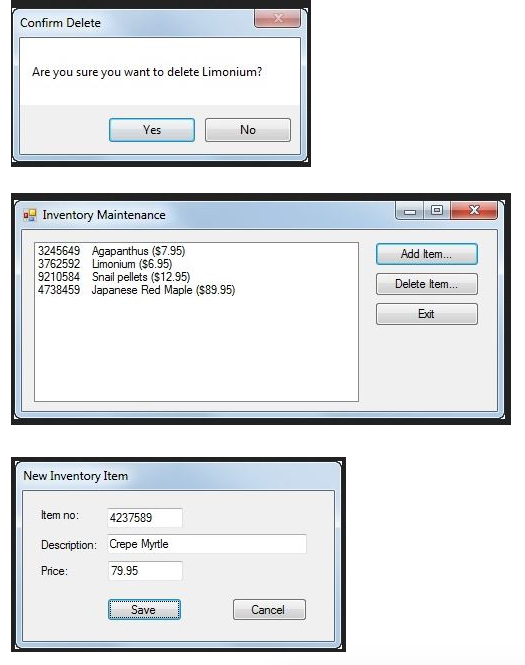Chapter 12-1 Lab Assignment: Create and use an Inventory Item class. In