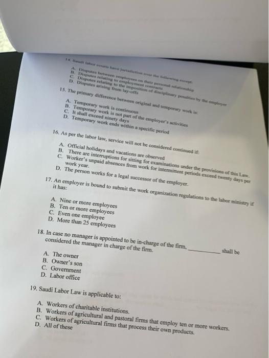 has lawfully entered the country and is authorized to work B. He