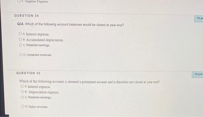 following statements are true? A. Total assets decrease B. Total expenses increase