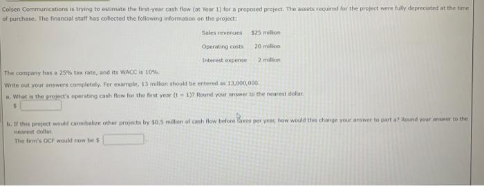 please be thorough and I will like and support Colsen Communications is