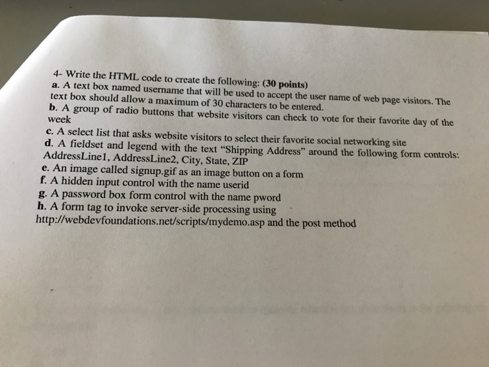  Write the HTML code to create the following: A text box