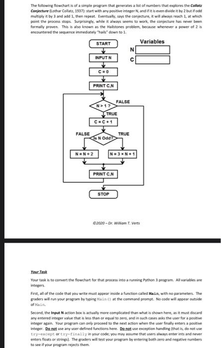  use python 3 please The following flowchart is of a simple
