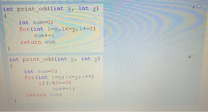and returns the average of odd numbers between x and y. int