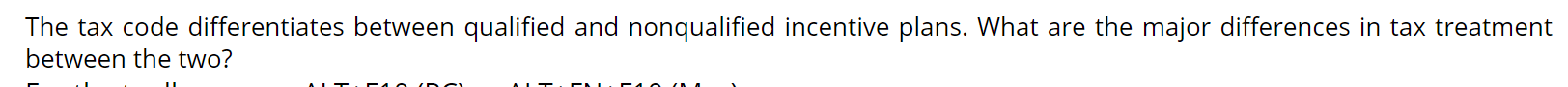 IT IS JUST A QUESTION. IT SAYS: The tax code differentiates