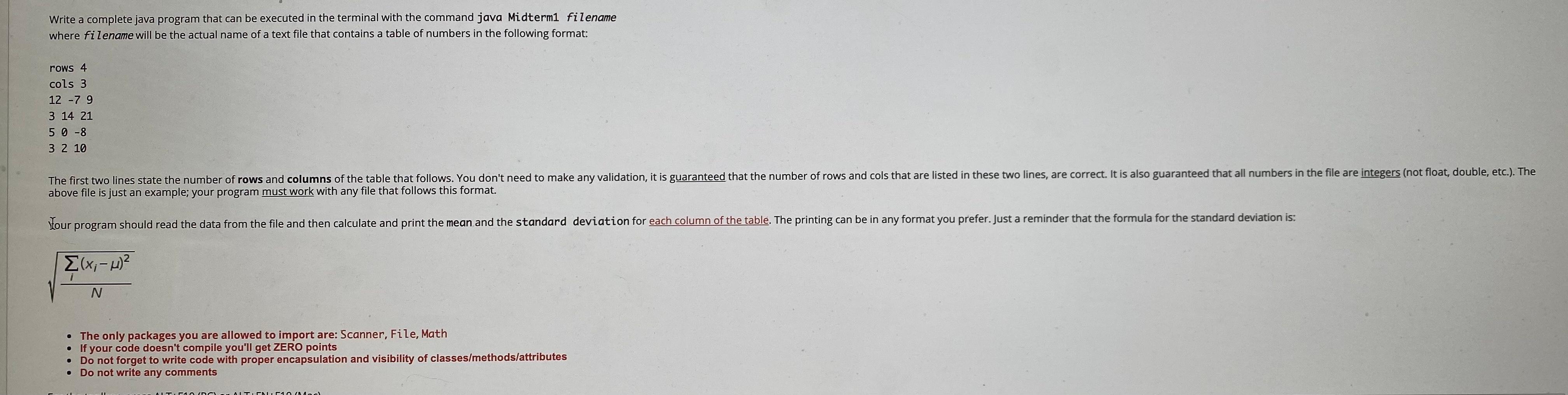 Write a complete java program that can be executed in the