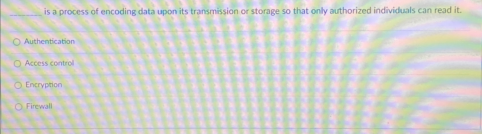  is a process of encoding data upon its transmission or storage