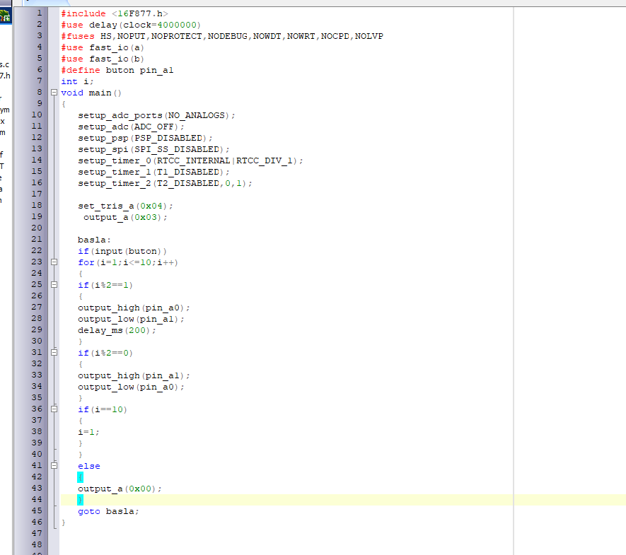LEDs count up to 10 when the button is pressed When