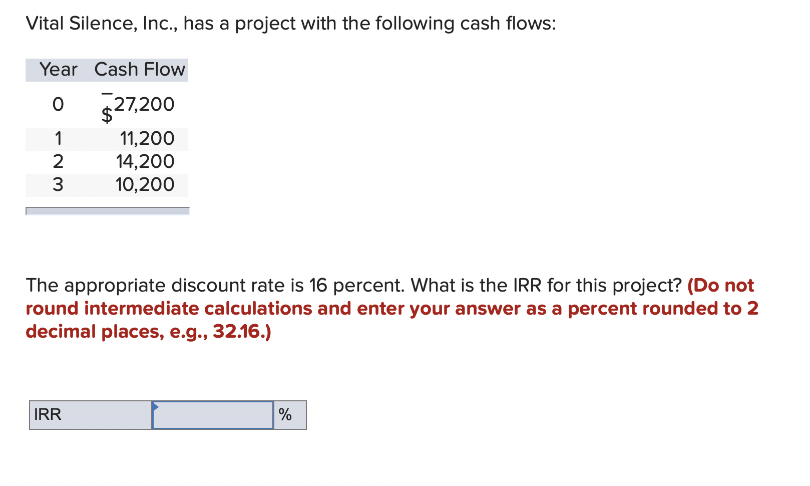 Please Help Should the firm accept the project? Yes or No. Vital