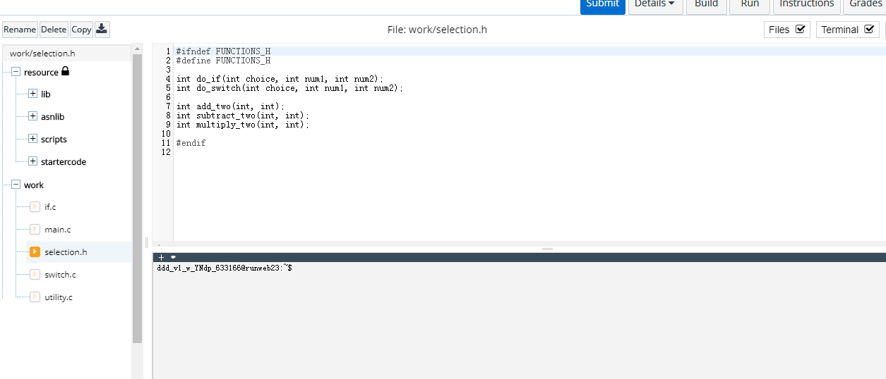 "do_if()" in the file called if.c b. Write the function "do_switch()" in
