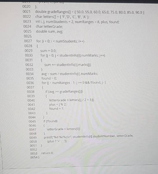line is executed the line numbers being executed should be clearly posn