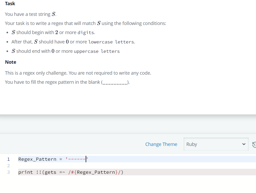 or more repetitions of character/character class/group. Regex Pattern Abis Test String As