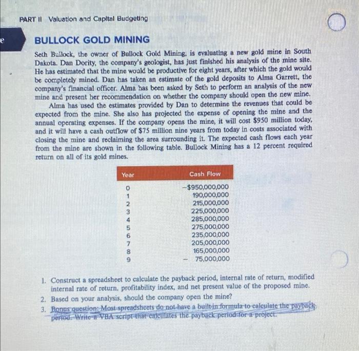 help with 1 and 2 please! PART 11 Valuation and Capital Budgeting