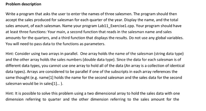  C++ Array Help. I need help on the second picture not