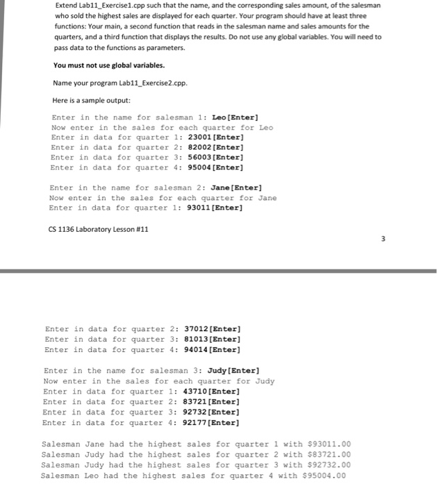 the first. Problem description Write a program that asks the user to