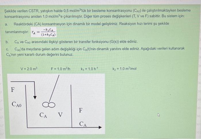a feed concentration (Cao) of 0.5mol/m3 in a sedentary state its concentration