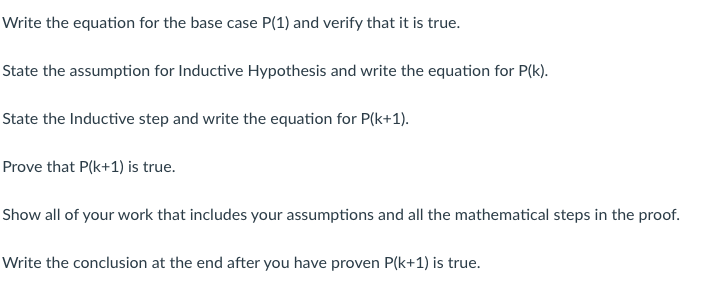  #36. Prove that for Write the equation for the base case