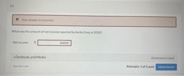 to the stockholders' equity accounts of Kerbs Corp, at year-end. A small
