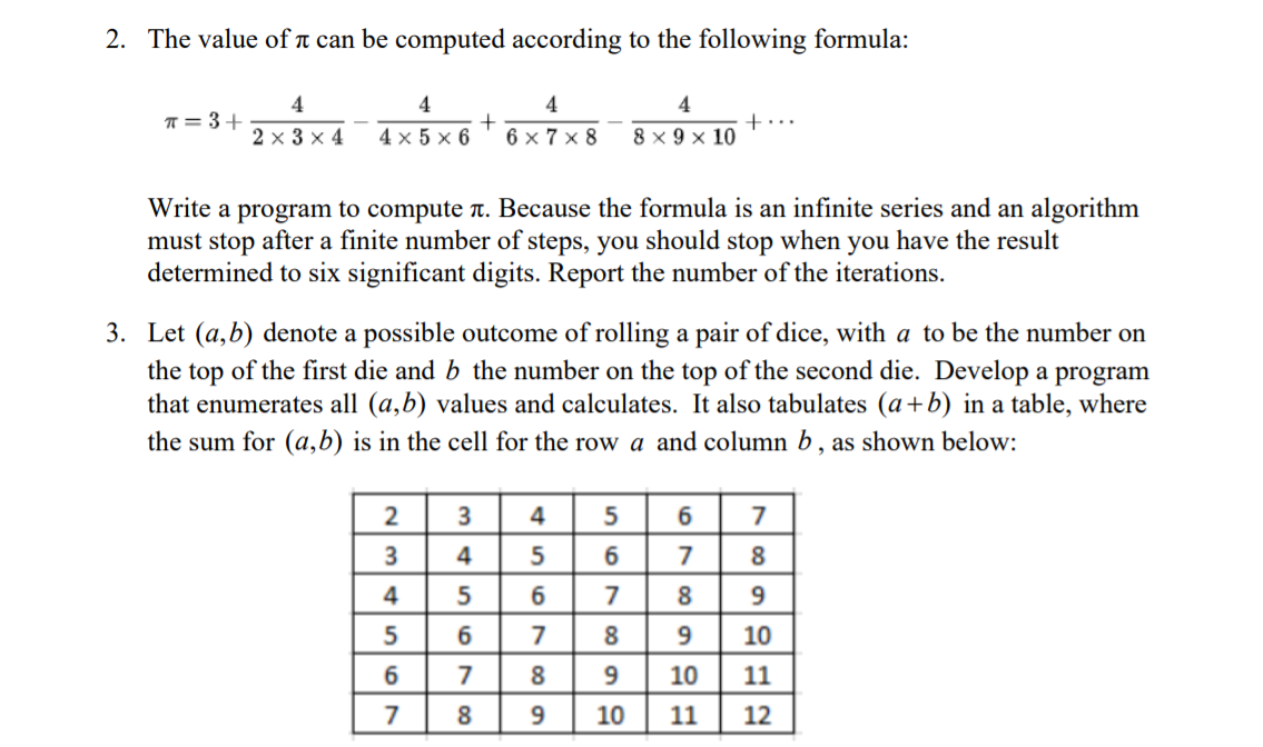 How to write a python program for these two questions ? 2.
