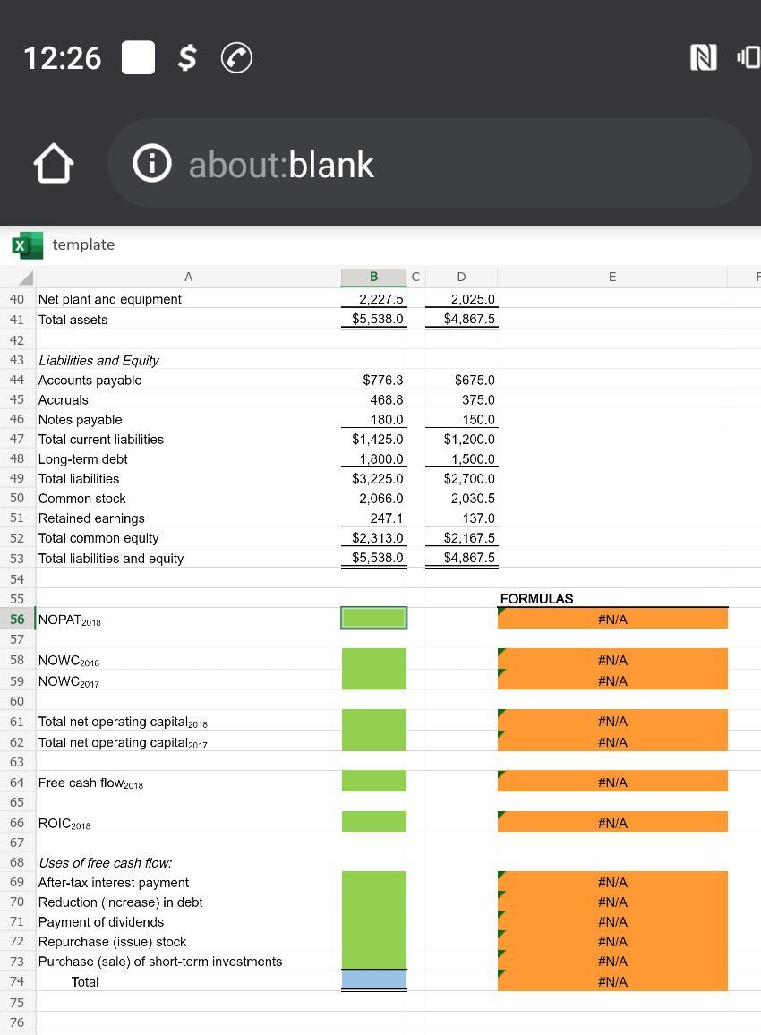 the Microsoft Excel Online file below. Open the spreadsheet and perform the