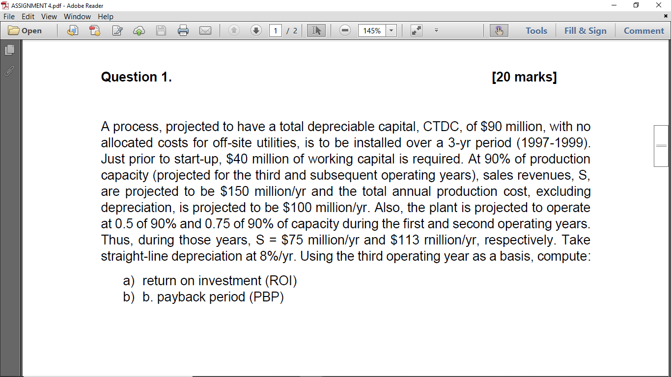 ASSIGNMENT 4.pdf - Adobe Reader File Edit View Window Help Open