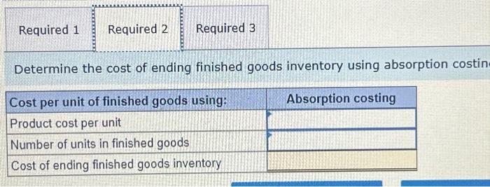 the following information for its first year of operations. Exercise 6-1 (Algo)
