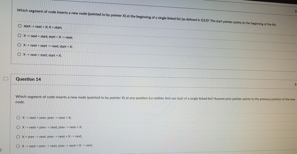 Which segment of the code.. Which segment of code inserts a new