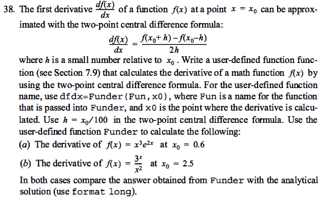 the input points for the approximation Input 3: Function handle to the