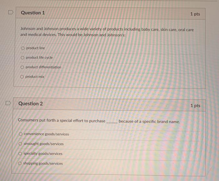 answer question 1 and 2 thank you! Question 1 1 pts Johnson