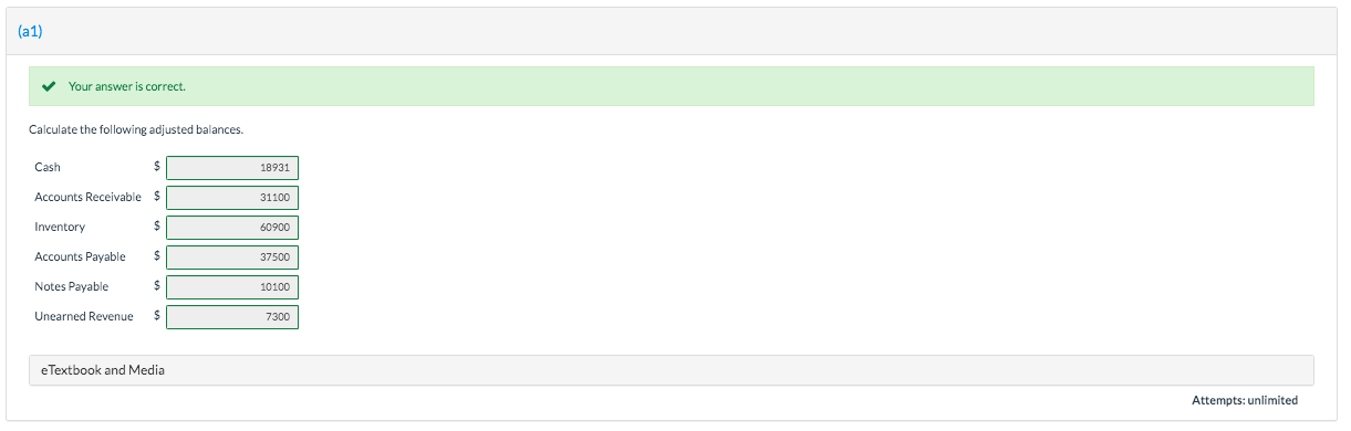 in Progress The current assets and current liabilities sections of the balance