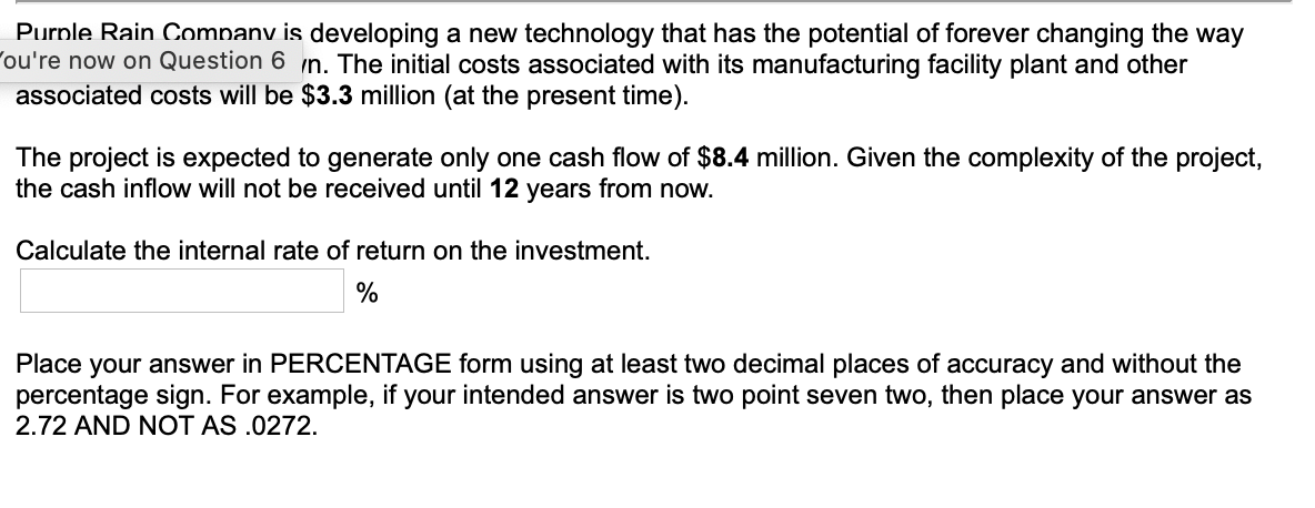  Purple Rain Company is developing a new technology that has the