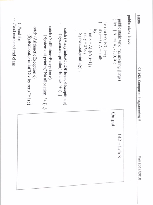  I need the out put please Lab#8 CS 142: Computer Programming